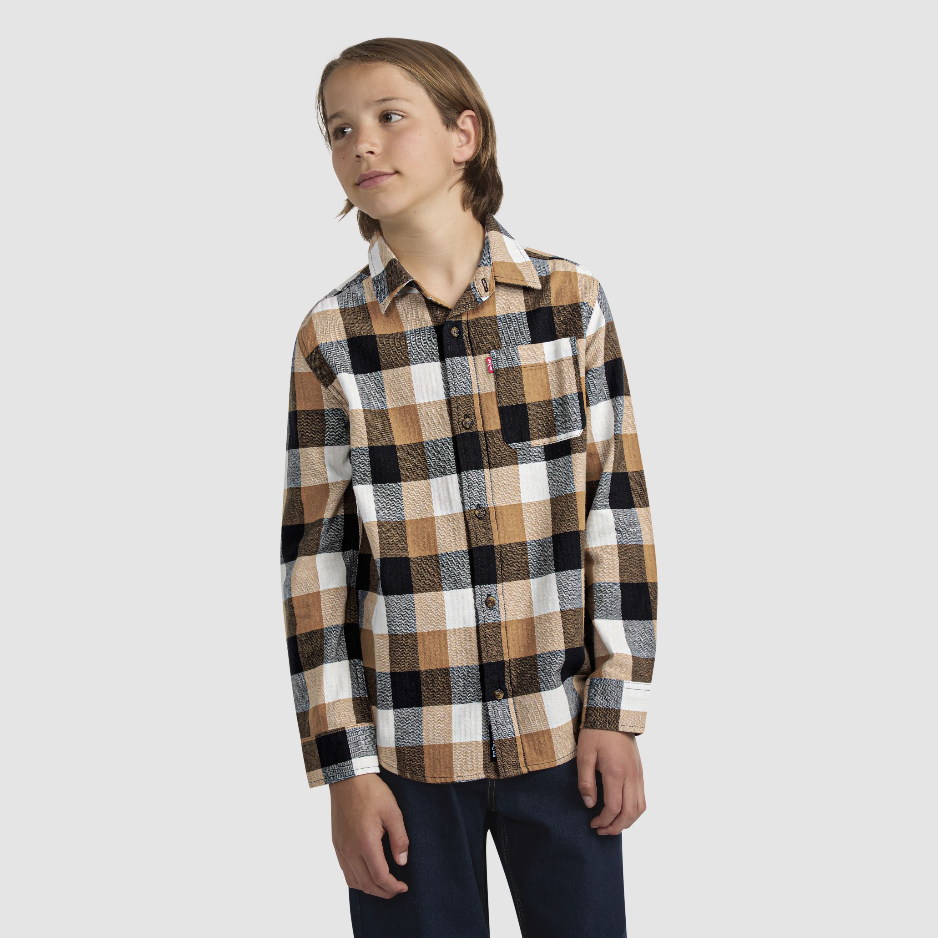 Buffalo Check Flannel Shirt Big Boys S-XL 2
