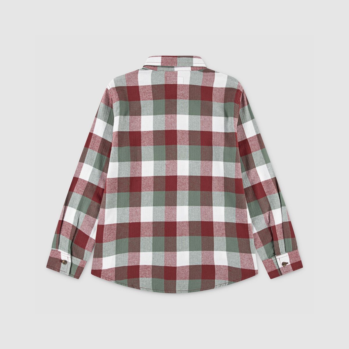 Buffalo Check Flannel Shirt Big Boys 8-20 — Red
