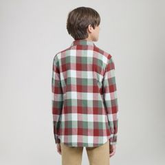 Buffalo Check Flannel Shirt Big Boys 8-20 — Red 3