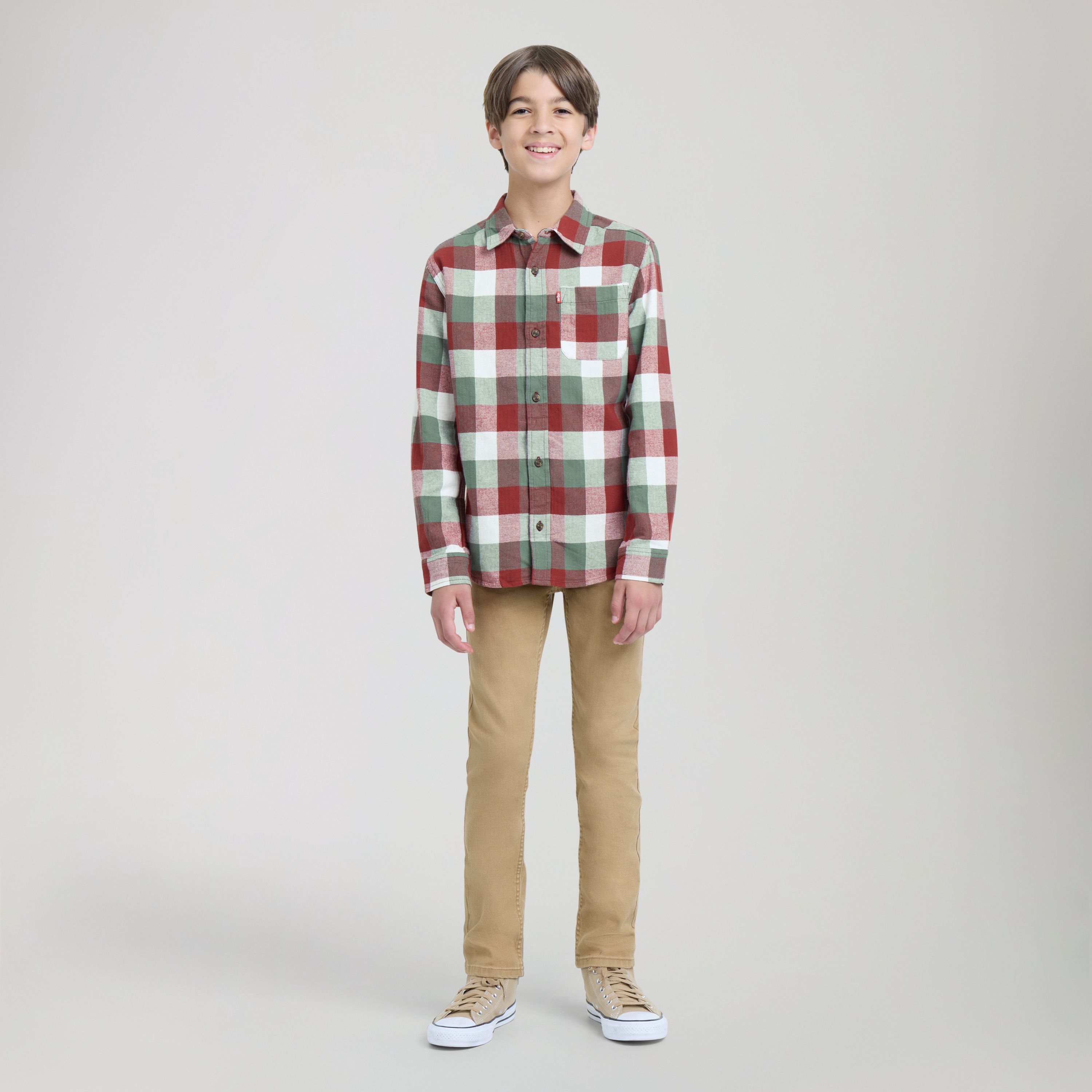 Buffalo Check Flannel Shirt Big Boys 8-20 1