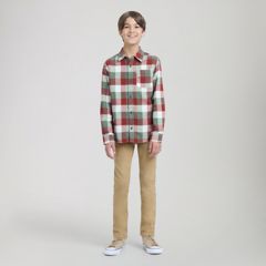 Buffalo Check Flannel Shirt Big Boys 8-20 — Red 1