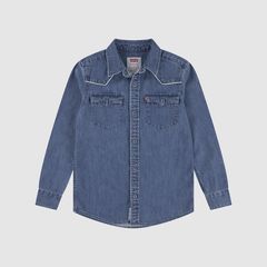 Logo Western Shirt Big Boys 8-20 — Tarnation - Blue 1