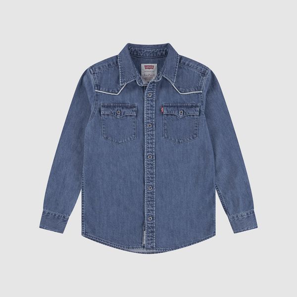Logo Western Shirt Big Boys 8-20 — Tarnation - Blue