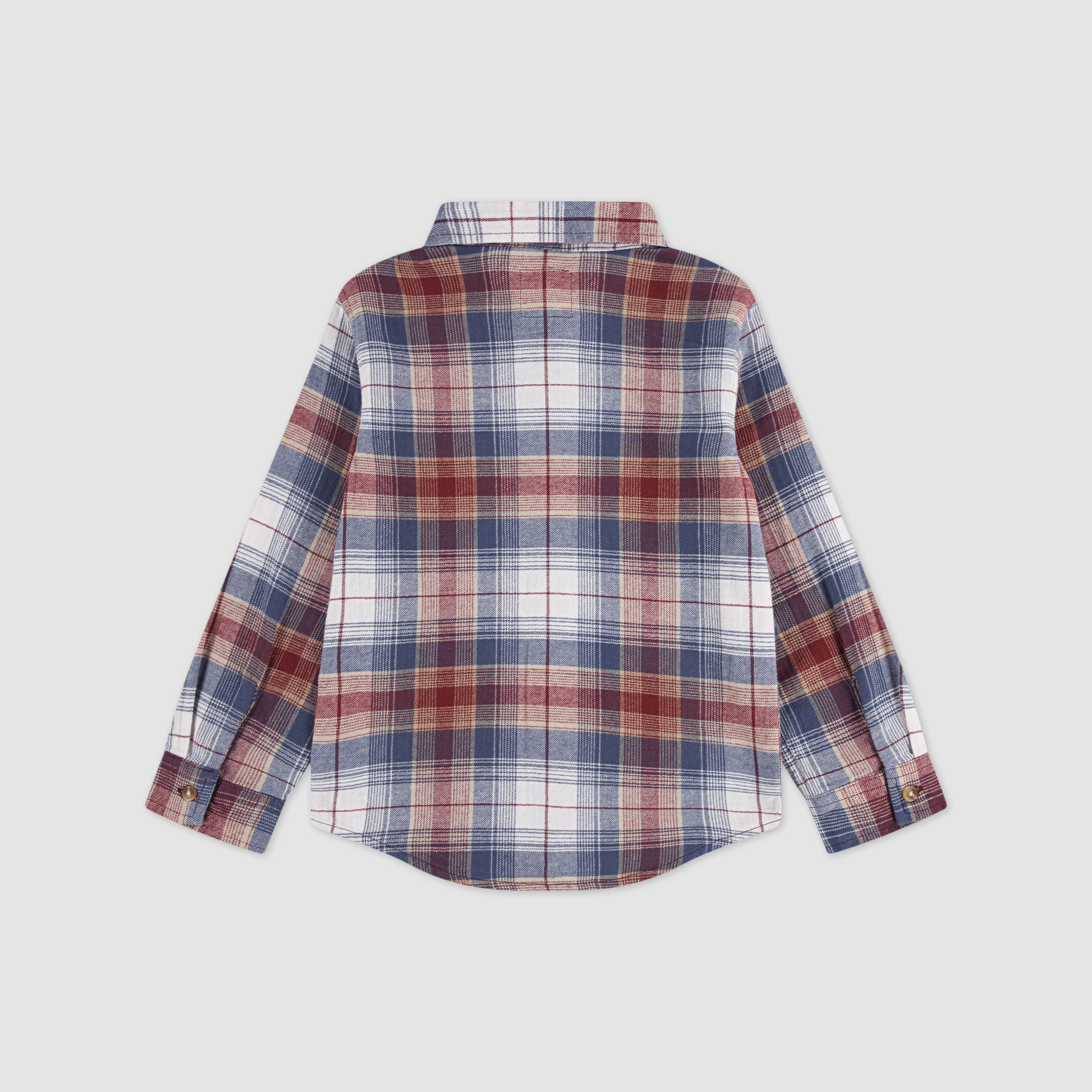Indigo Plaid Twill Shirt Little Boys 4-6X 2
