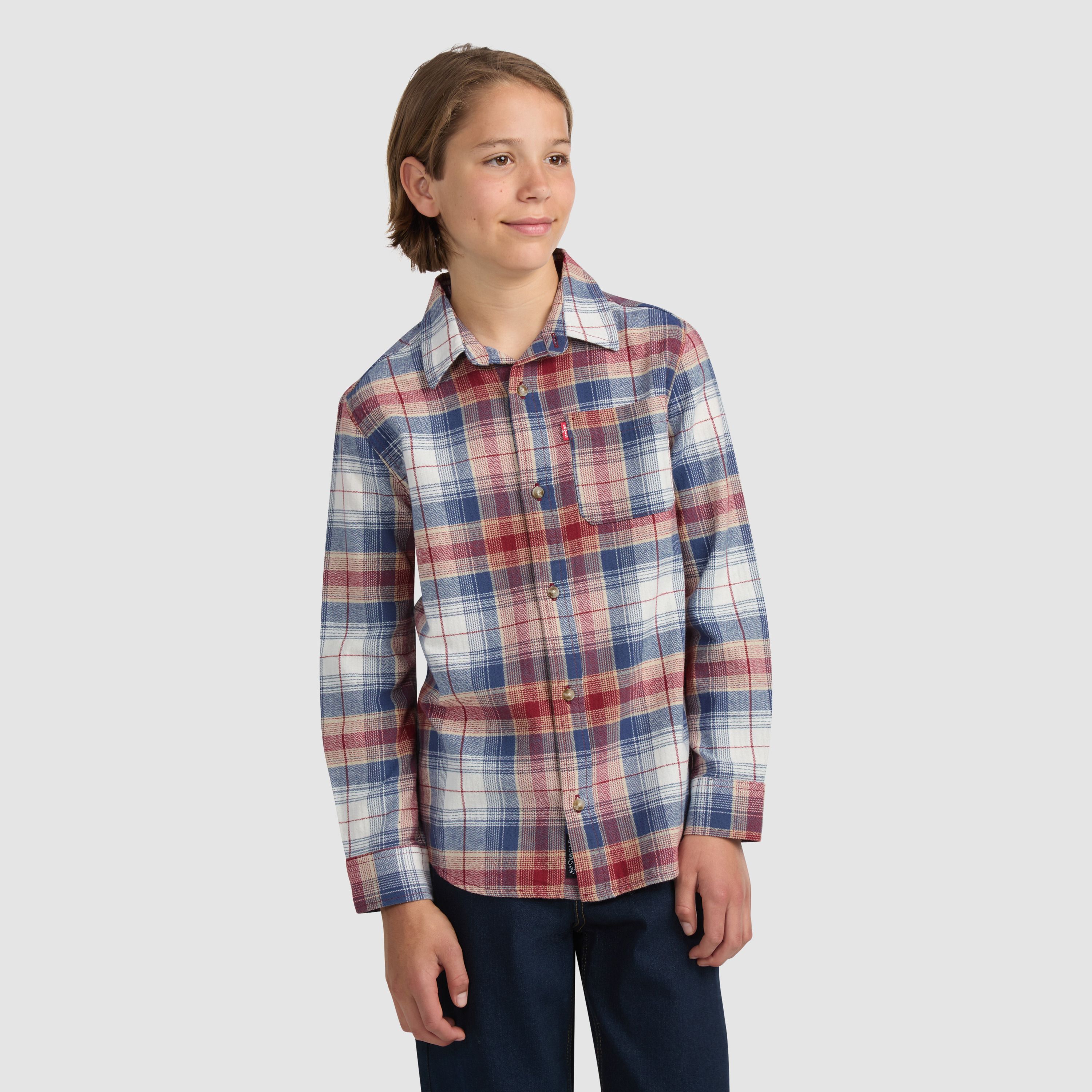 Indigo Plaid Twill Shirt 12