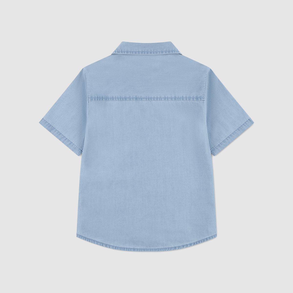 Short Sleeve Woven Shirt Toddler 2T-4T — Avalon - Light Wash