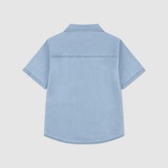 Short Sleeve Woven Shirt Toddler 2T-4T — Avalon - Light Wash 2