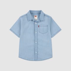 Short Sleeve Woven Shirt Toddler 2T-4T — Avalon - Light Wash 1