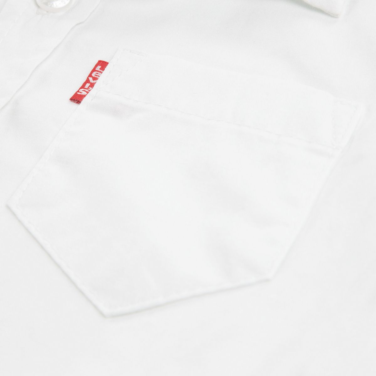 Short Sleeve Woven Shirt Toddler 2T-4T — Bright White - White