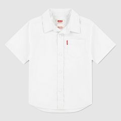 Short Sleeve Woven Shirt Toddler 2T-4T — Bright White - White 4