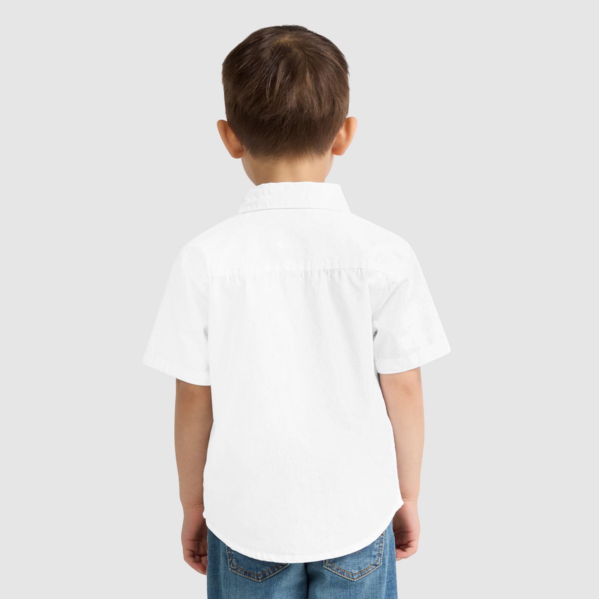Short Sleeve Woven Shirt Toddler 2T-4T — Bright White - White