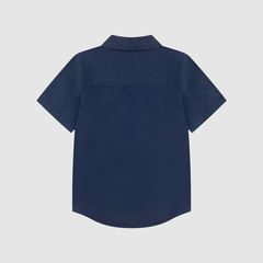 Short Sleeve Woven Shirt Little Boys 4-7 — Dress Blues - Blue 2