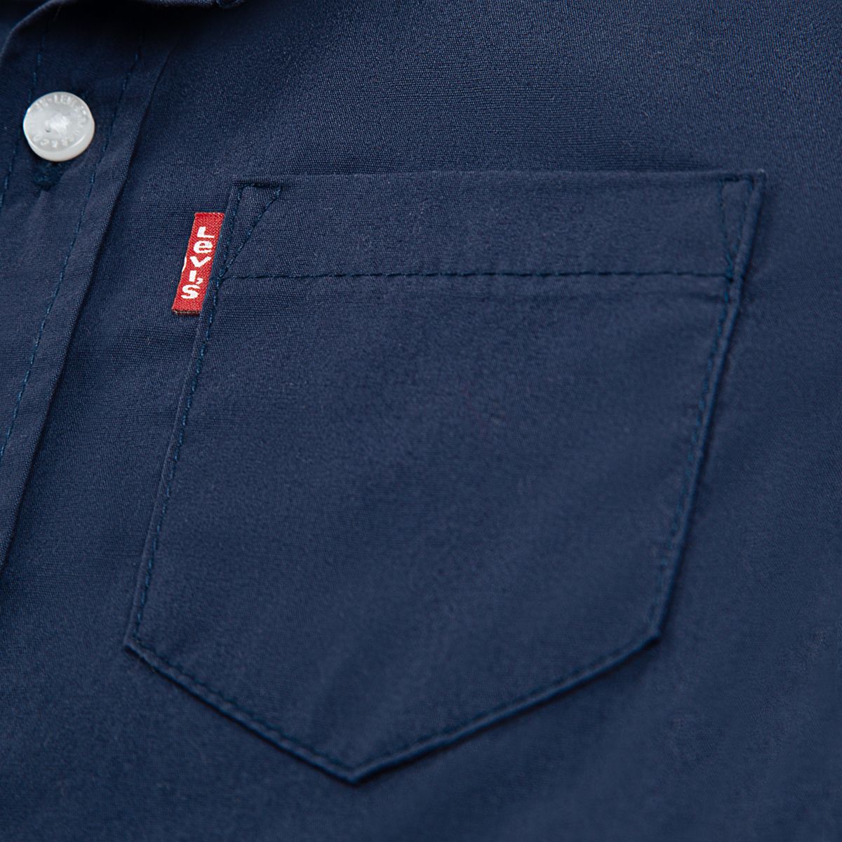 Short Sleeve Woven Shirt Little Boys 4-7 — Dress Blues - Blue