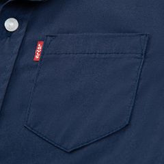 Short Sleeve Woven Shirt Little Boys 4-7 — Dress Blues - Blue 3