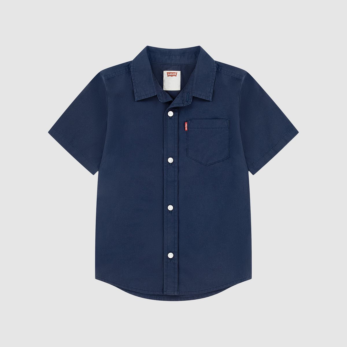 Short Sleeve Woven Shirt Little Boys 4-7 — Dress Blues - Blue