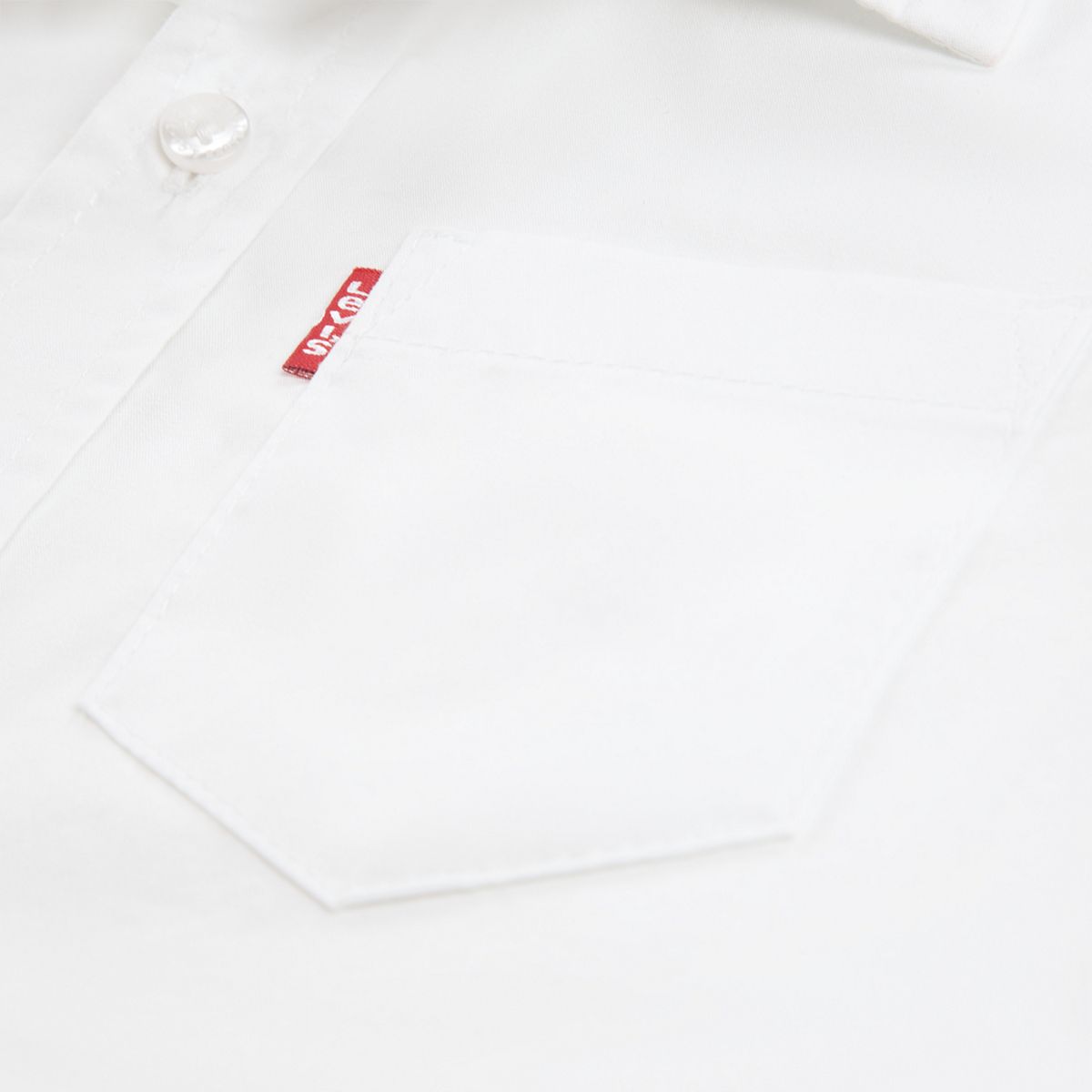 Short Sleeve Woven Shirt Little Boys 4-7 — Bright White