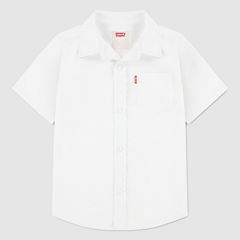 Short Sleeve Woven Shirt Little Boys 4-7 — Bright White 4