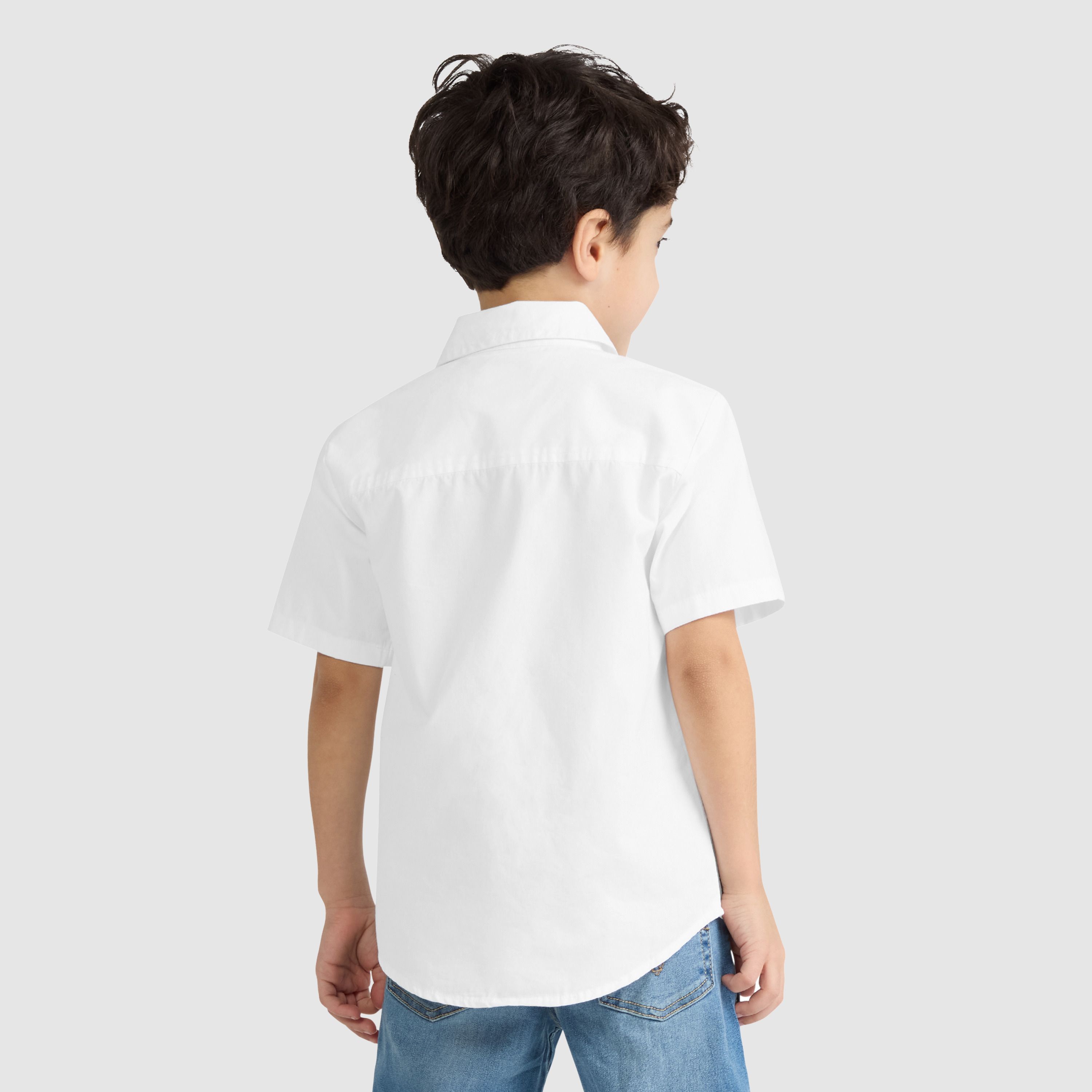 Short Sleeve Woven Shirt Little Boys 4-7 3