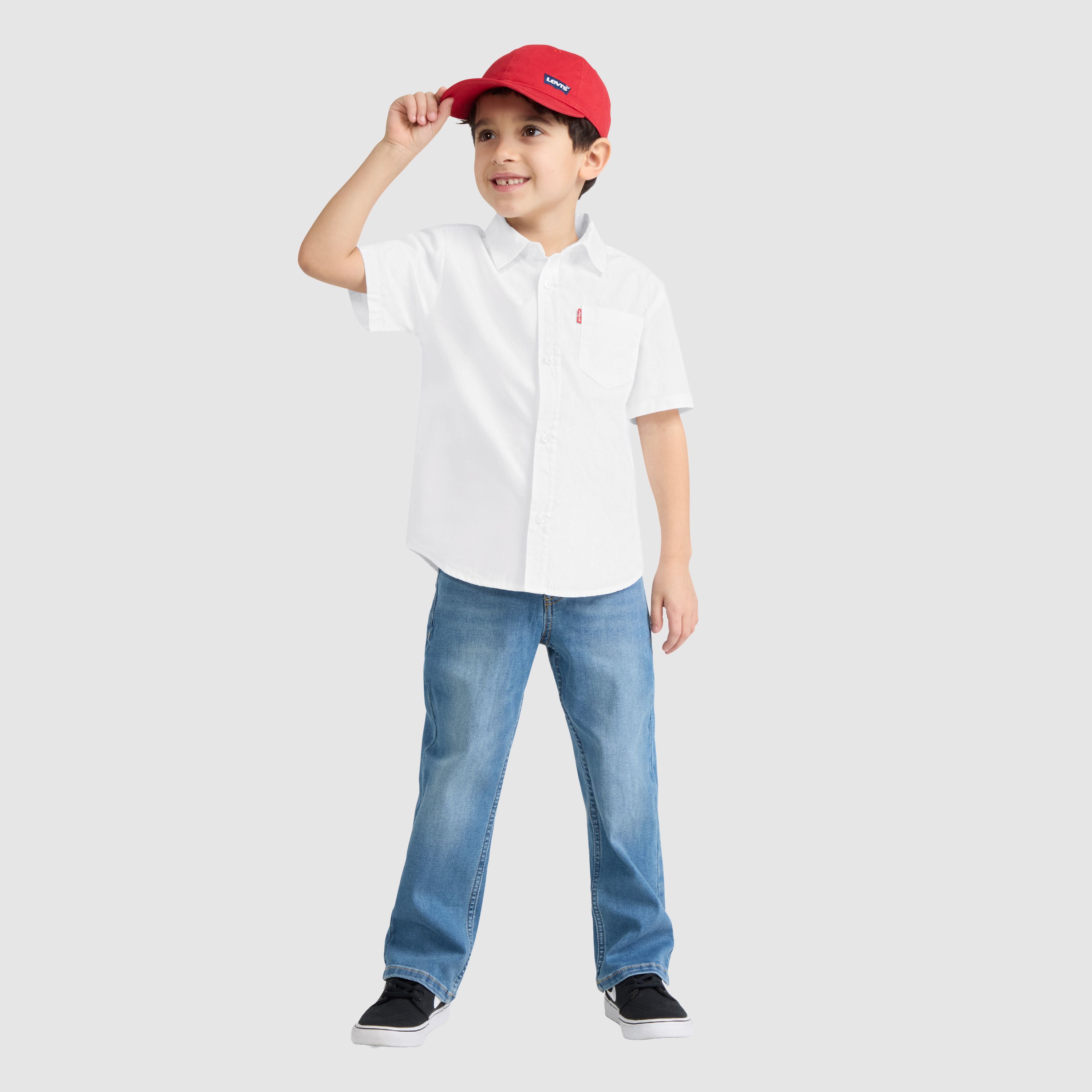Short Sleeve Woven Shirt Little Boys 4-7 1