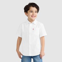Short Sleeve Woven Shirt Little Boys 4-7 — Bright White 2