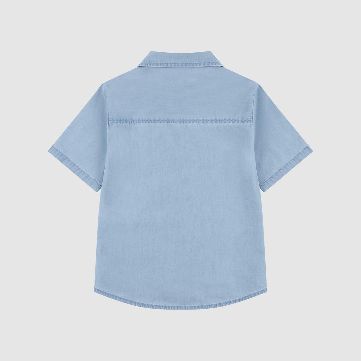 Short Sleeve Woven Shirt Little Boys 4-7 — Avalon - Light Wash
