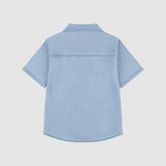 Short Sleeve Woven Shirt Little Boys 4-7 — Avalon - Light Wash 5