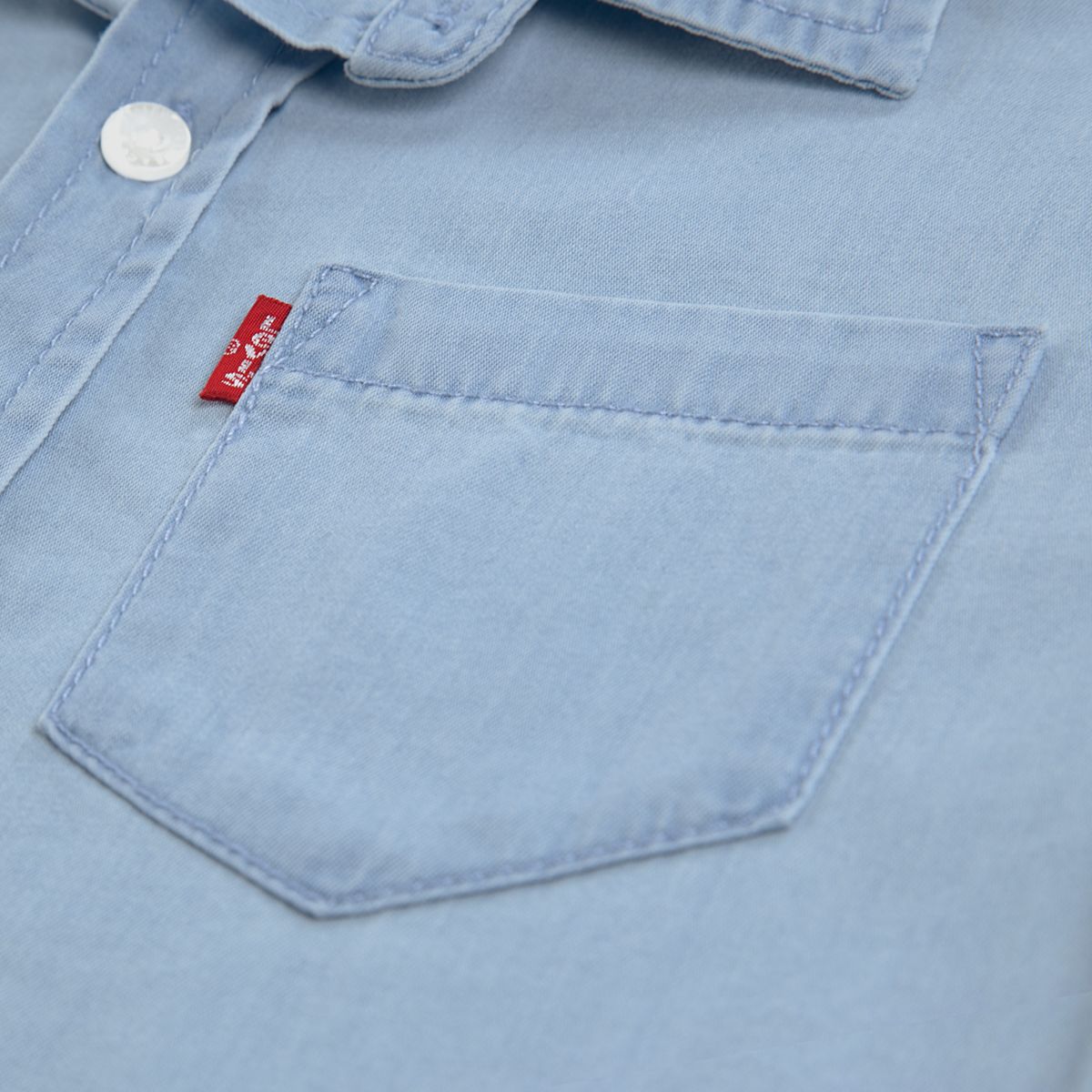 Short Sleeve Woven Shirt Little Boys 4-7 — Avalon - Light Wash