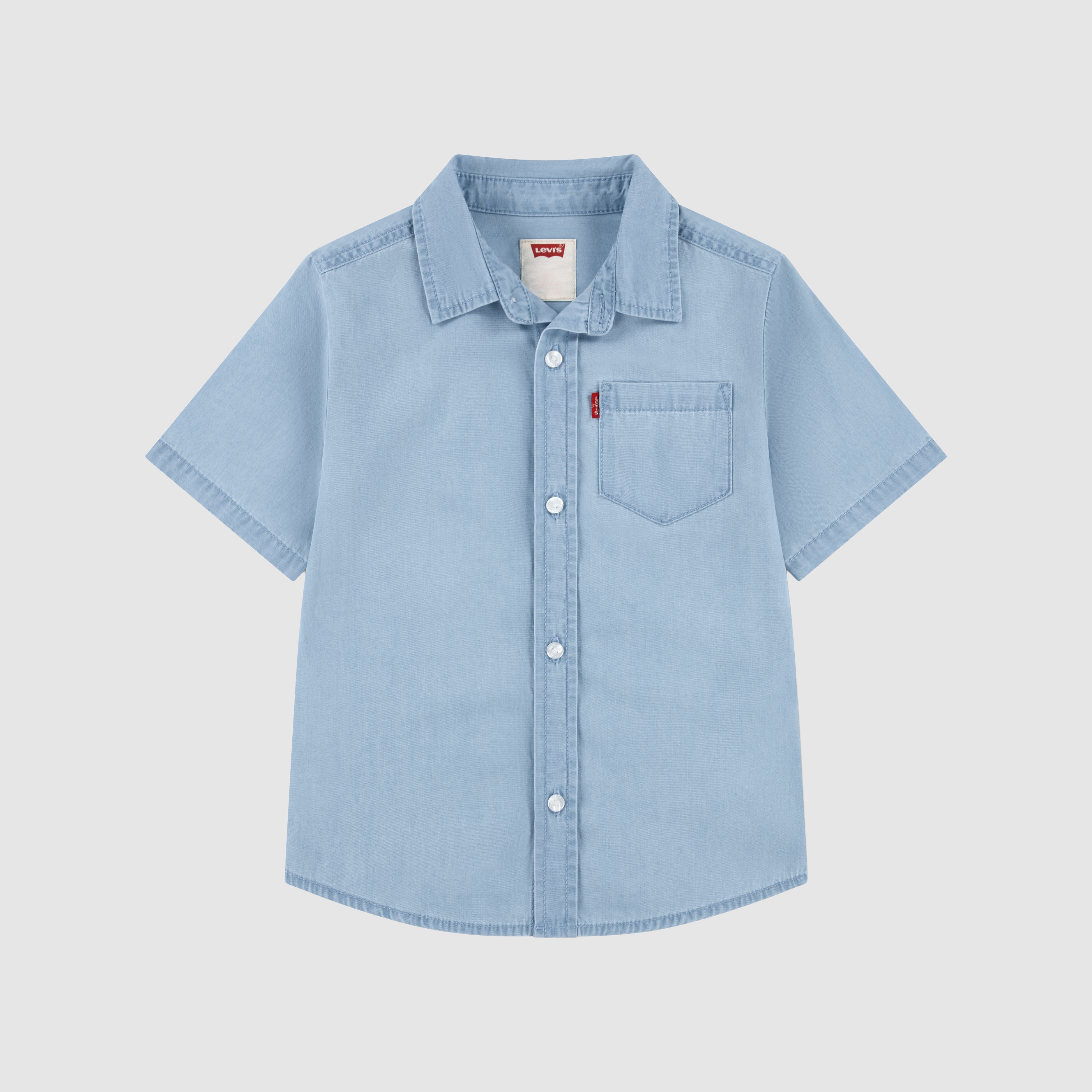 Short Sleeve Woven Shirt Little Boys 4-7 4