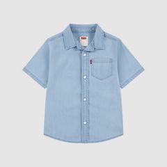 Short Sleeve Woven Shirt Little Boys 4-7 — Avalon - Light Wash 4