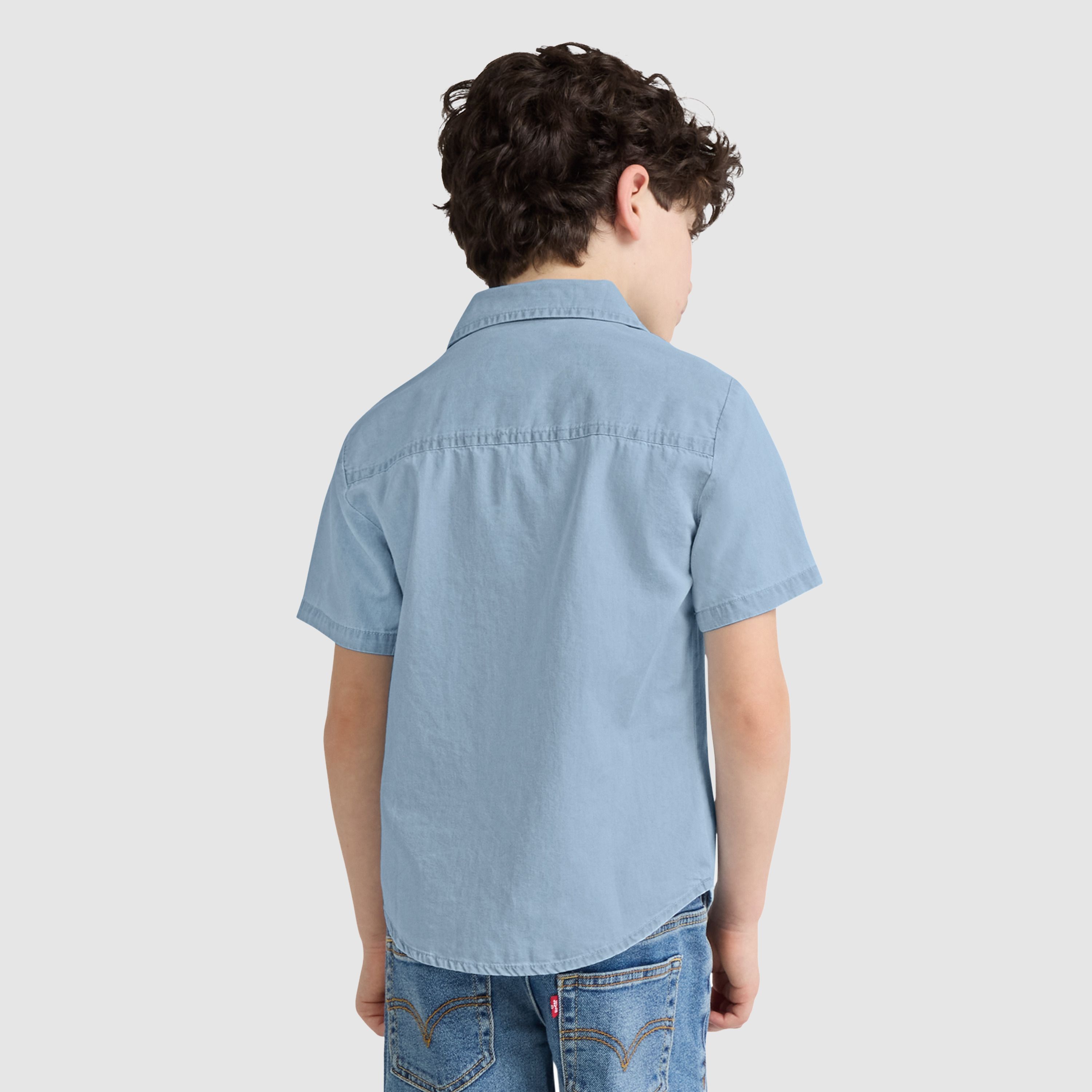 Short Sleeve Woven Shirt Little Boys 4-7 3