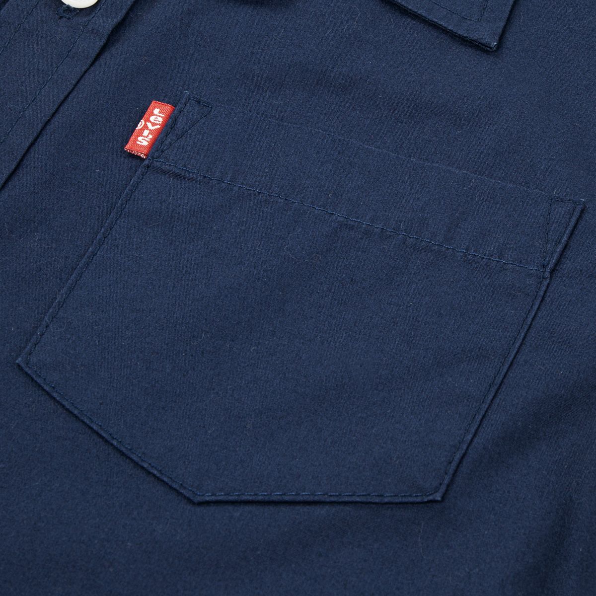 Short Sleeve Woven Shirt Big Boys 8-20 — Dress Blues - Blue