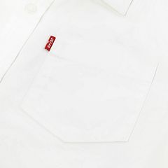 Short Sleeve Woven Shirt Big Boys 8-20 — White 6