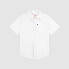 Short Sleeve Woven Shirt Big Boys 8-20 — White 4
