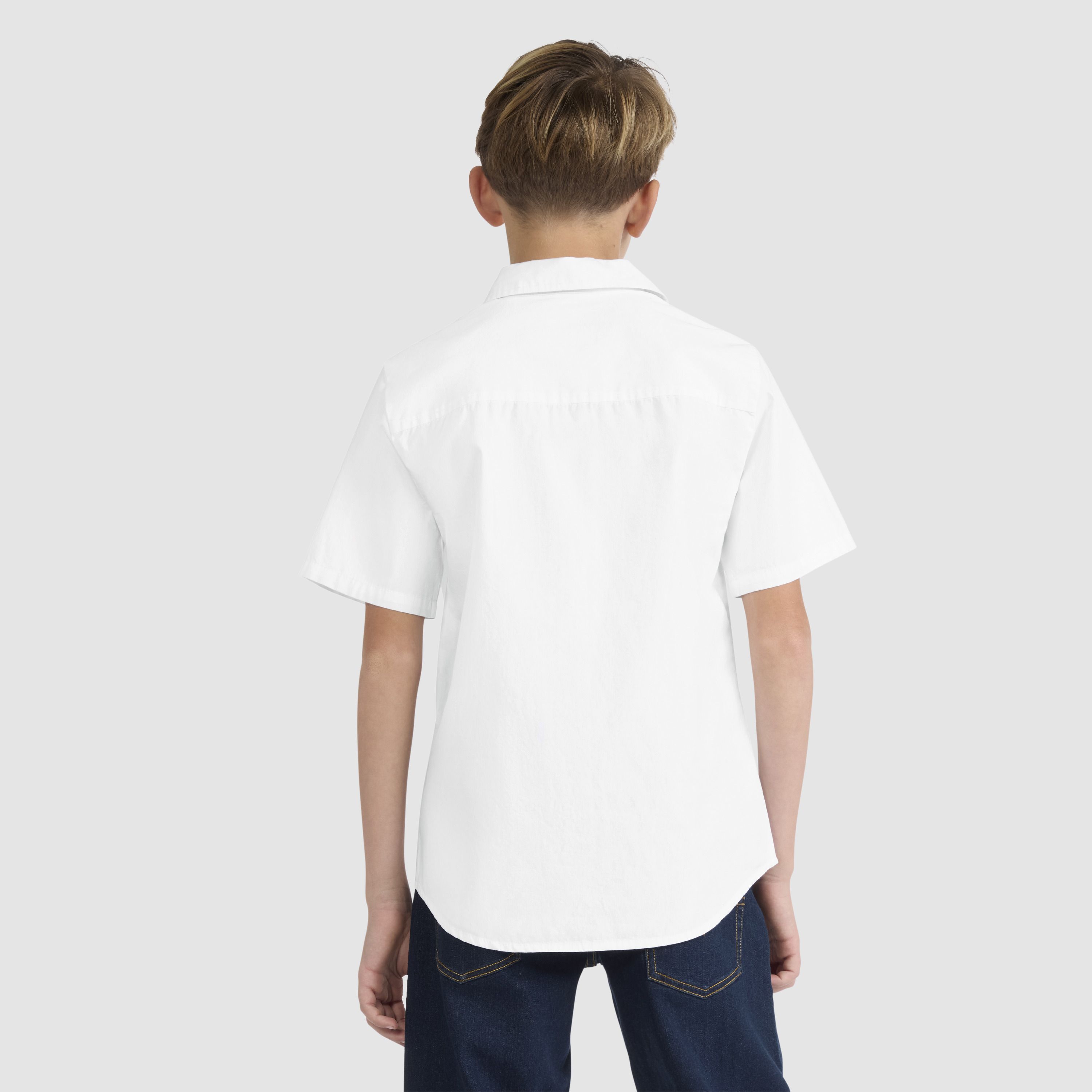 Short Sleeve Woven Shirt Big Boys 8-20 2