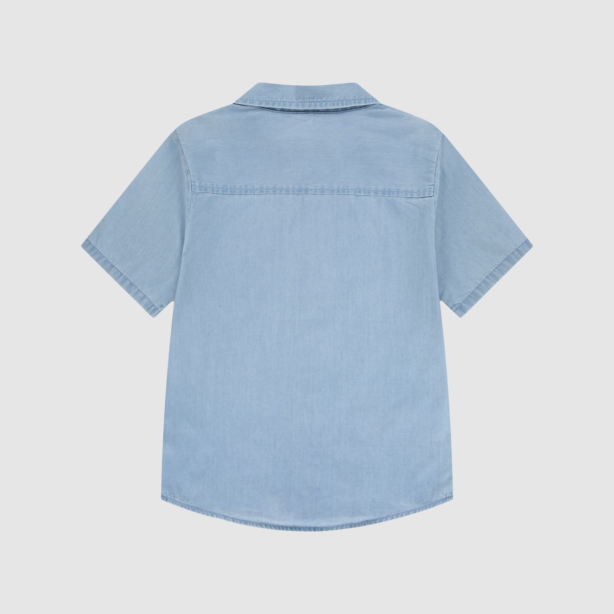 Short Sleeve Woven Shirt Big Boys 8-20 — Avalon - Light Wash