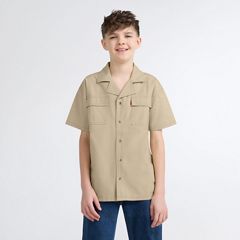 Utility Shirt Big Boys 8-20 — Fields Of Rye - Brown 1