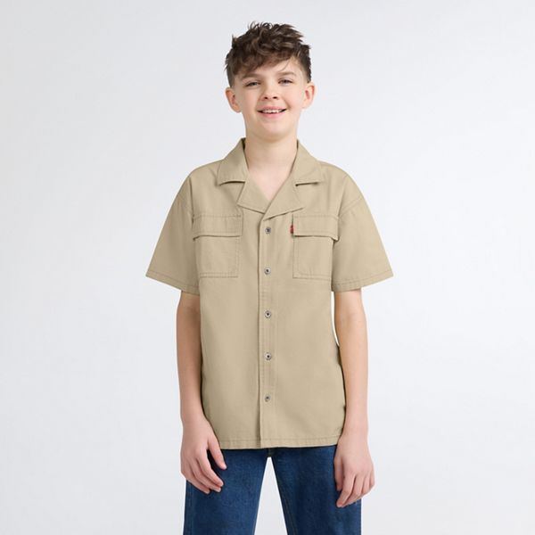Utility Shirt Big Boys 8-20 — Fields Of Rye - Brown