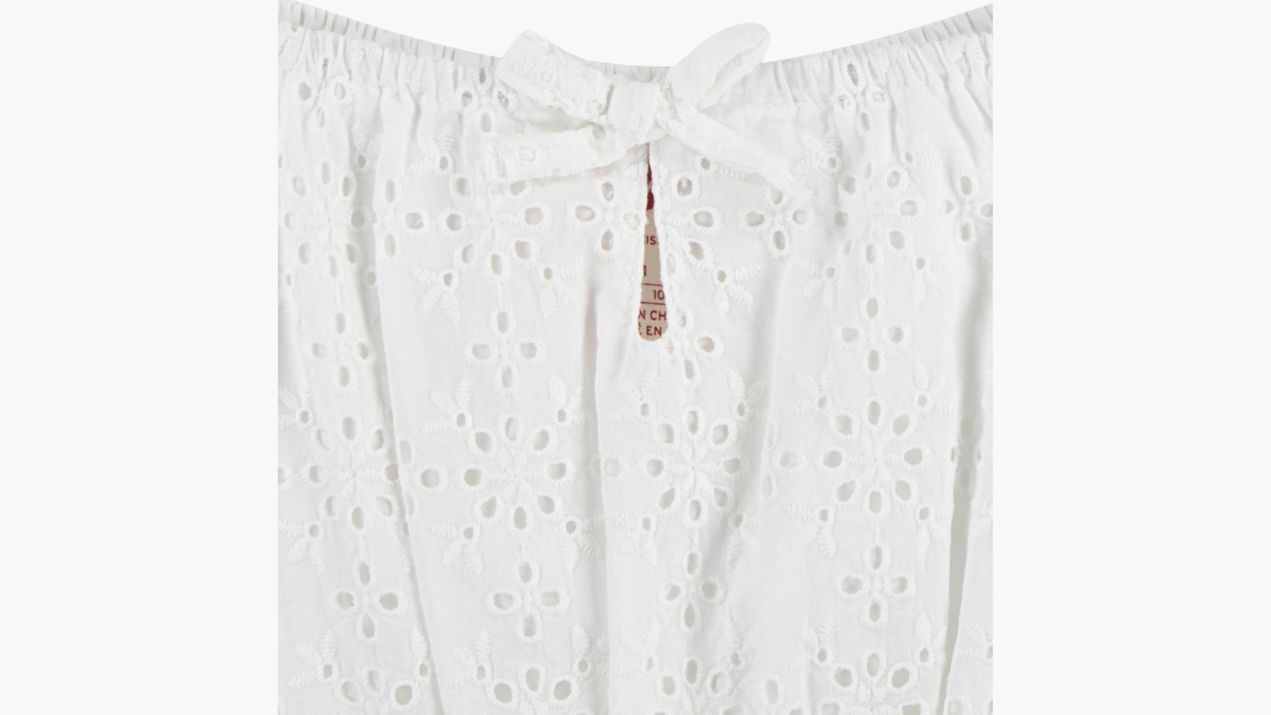 Eyelet Puff Sleeve Top Big Girls S-XL 3