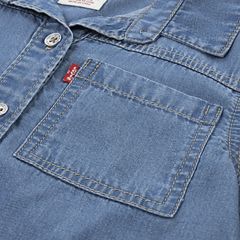 Short Sleeve Denim Top Toddler 2T-4T — Blue Wave Light - Blue 3