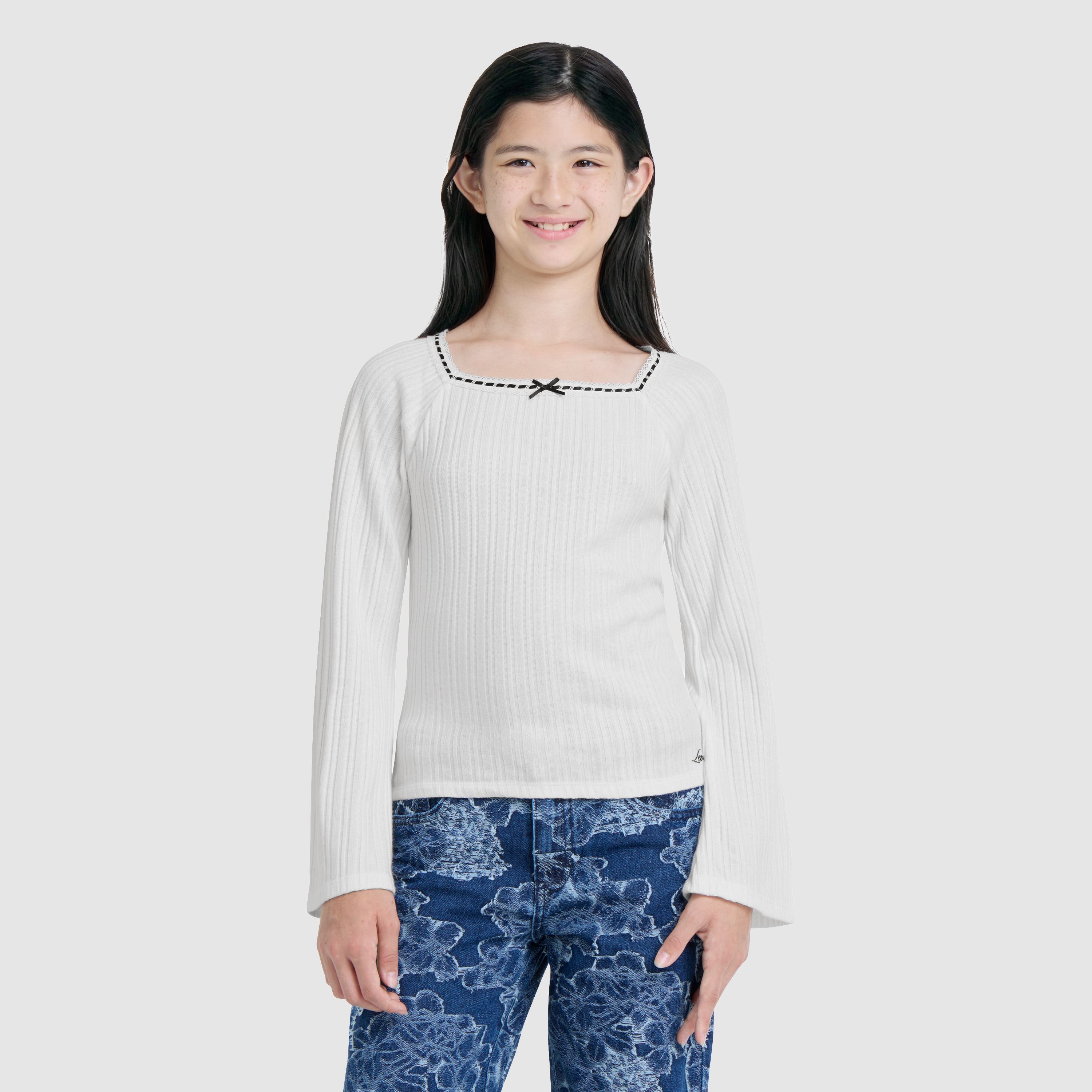 Bell Sleeve Longsleeve Top Big Girls 7-16 2
