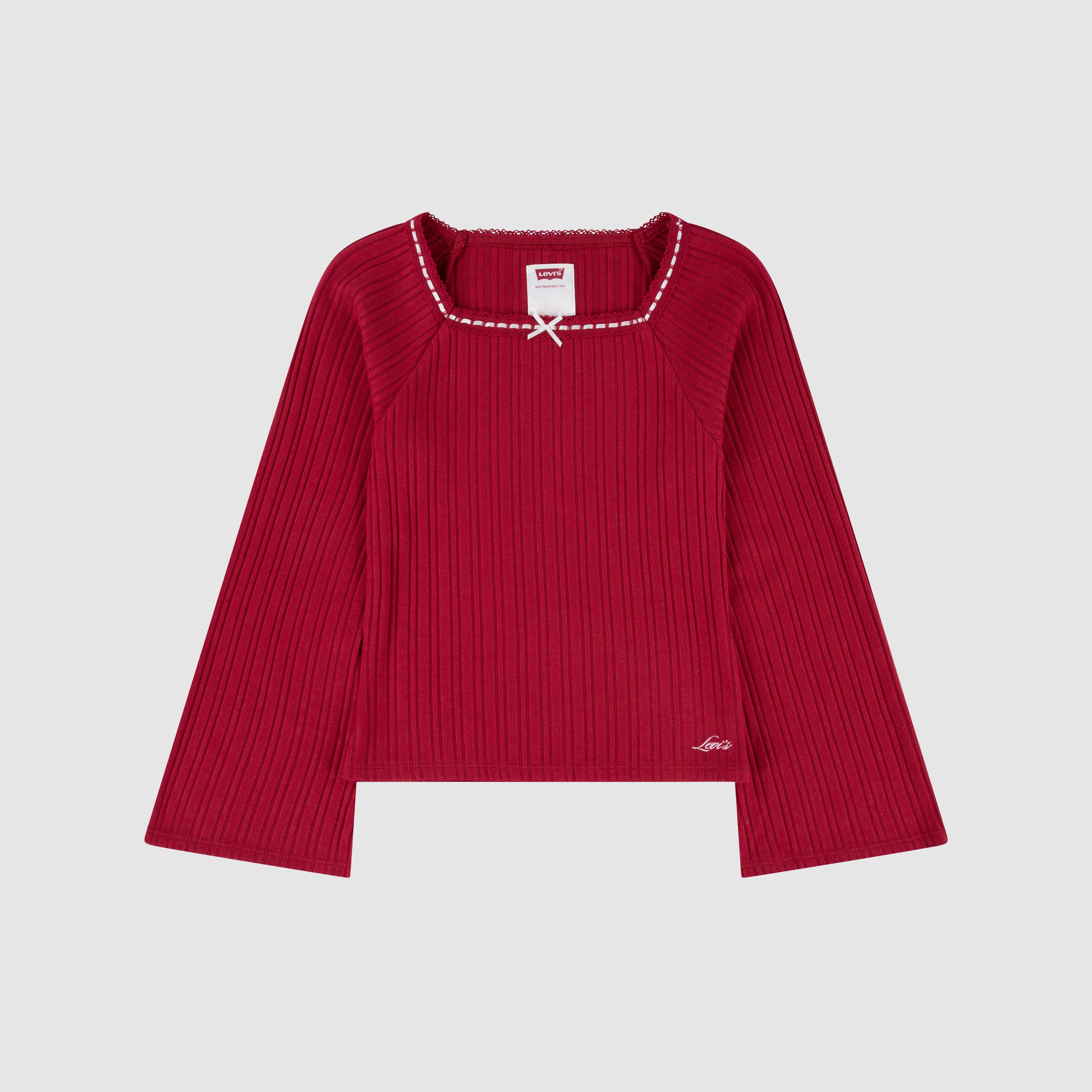 Bell Sleeve Longsleeve Top Big Girls 7-16 1