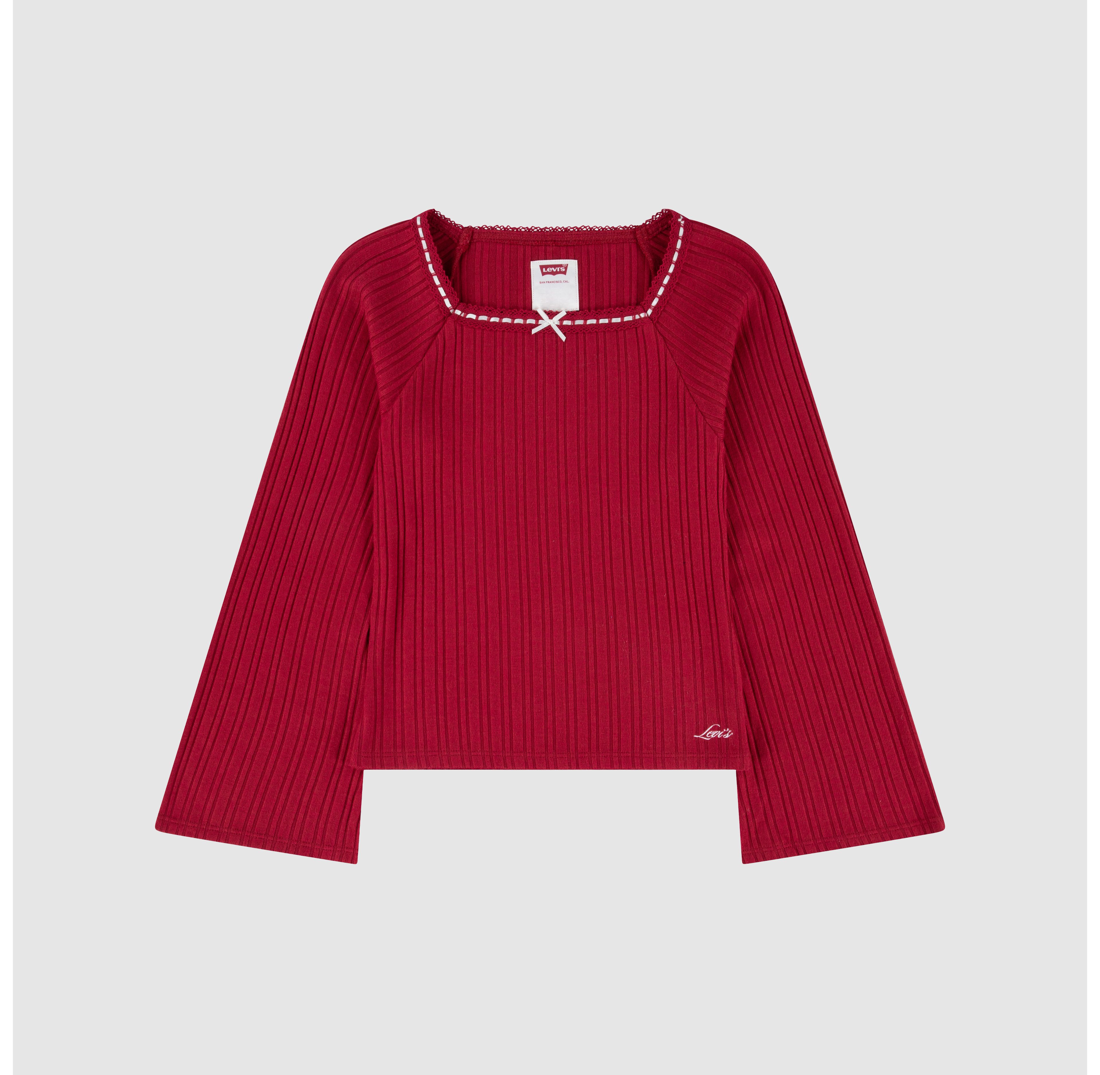 Bell Sleeve Longsleeve Top Big Girls 7-16
