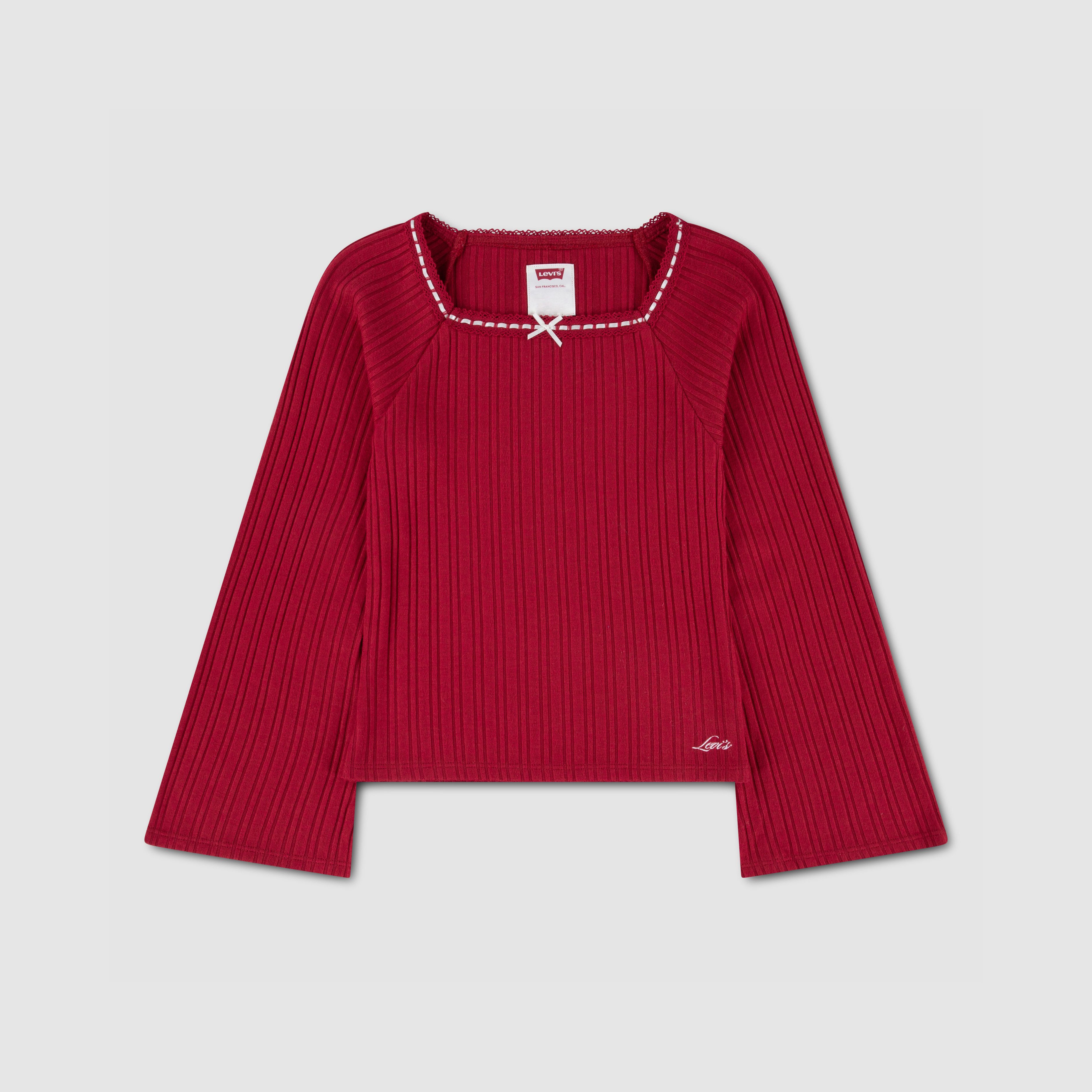 Bell Sleeve Longsleeve Top Little Girls 4-6X 1
