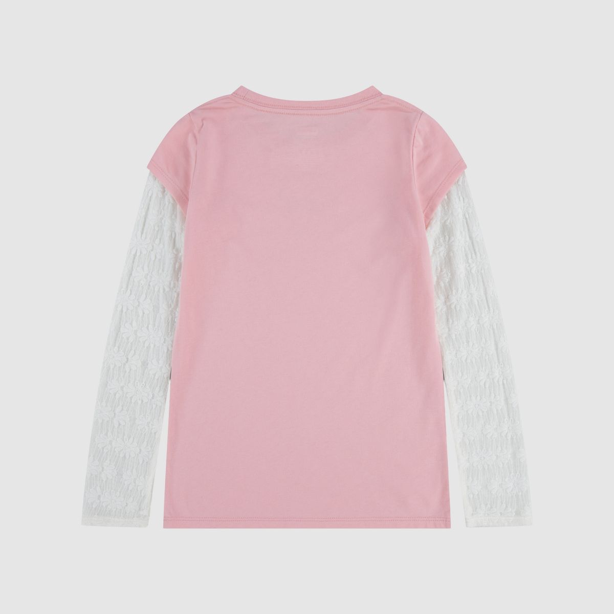Twofer Longsleeve Knit Top Little Girls 4-6X — Powder Pink - Pink