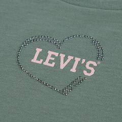 Twofer Longsleeve Knit Top Little Girls 4-6X — Sea Spray - Green 3