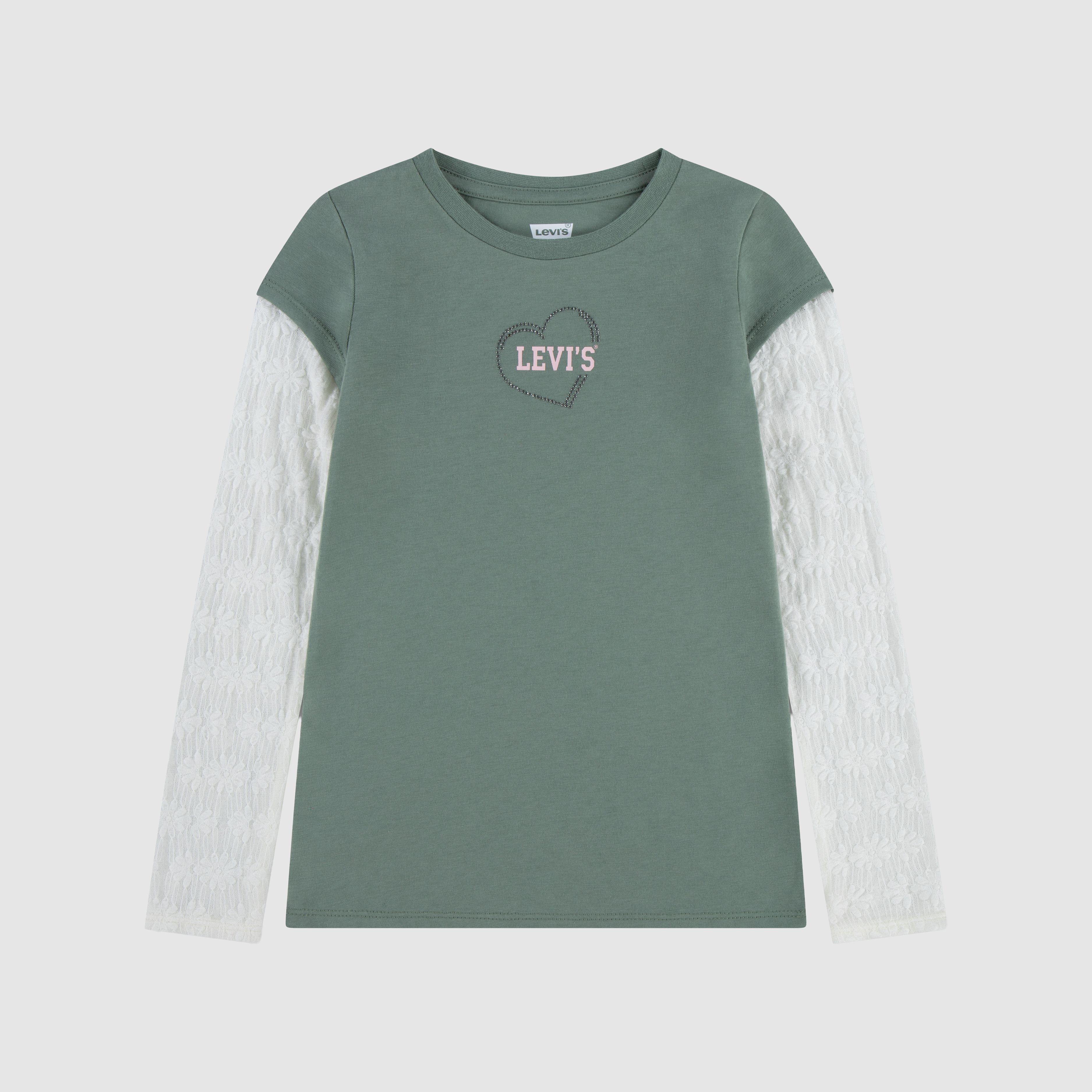 Twofer Longsleeve Knit Top Little Girls 4-6X 1