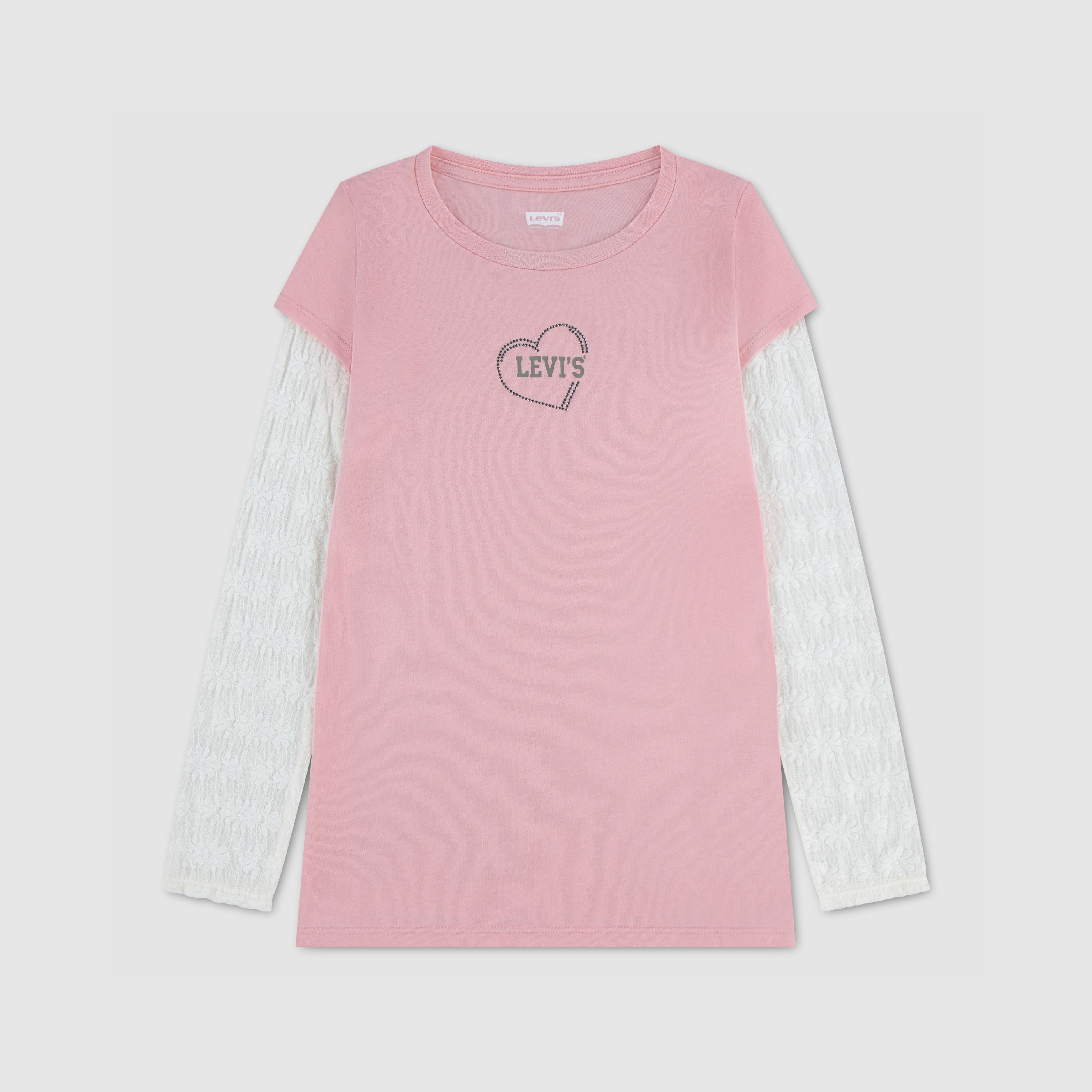 Twofer Longsleeve Knit Top Big Girls 7-16 1