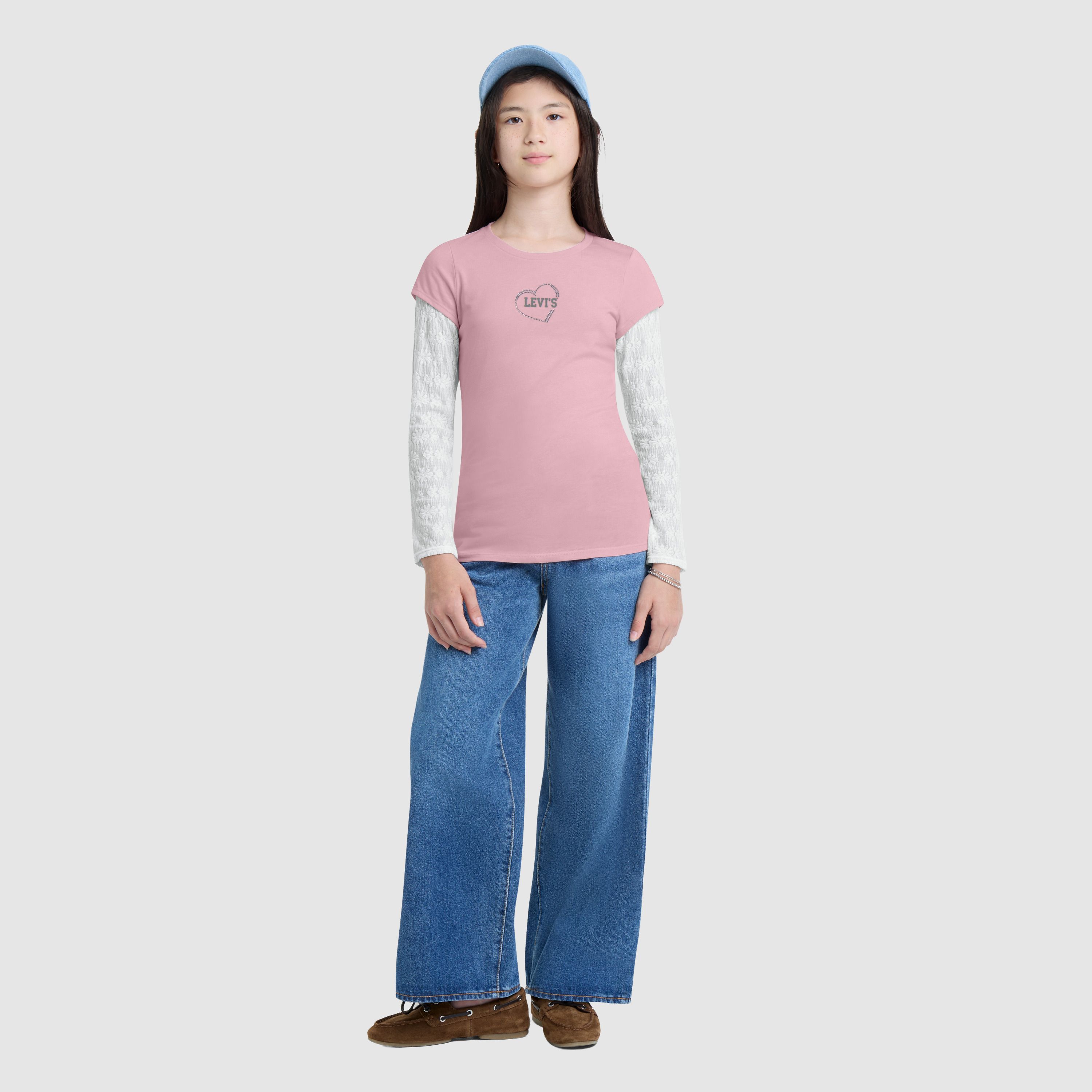 Twofer Longsleeve Knit Top Big Girls 7-16 1