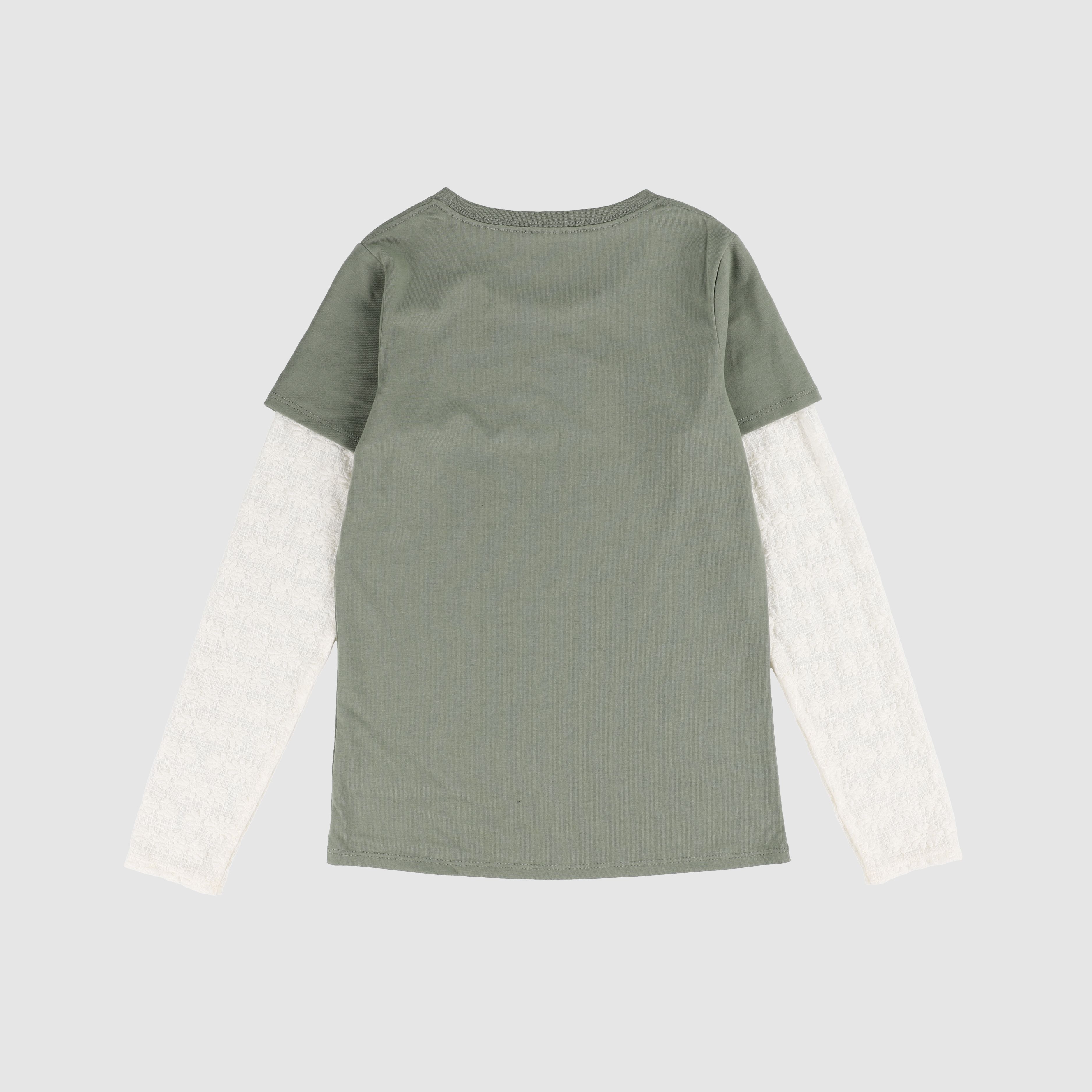 Twofer Longsleeve Knit Top Big Girls 7-16 2