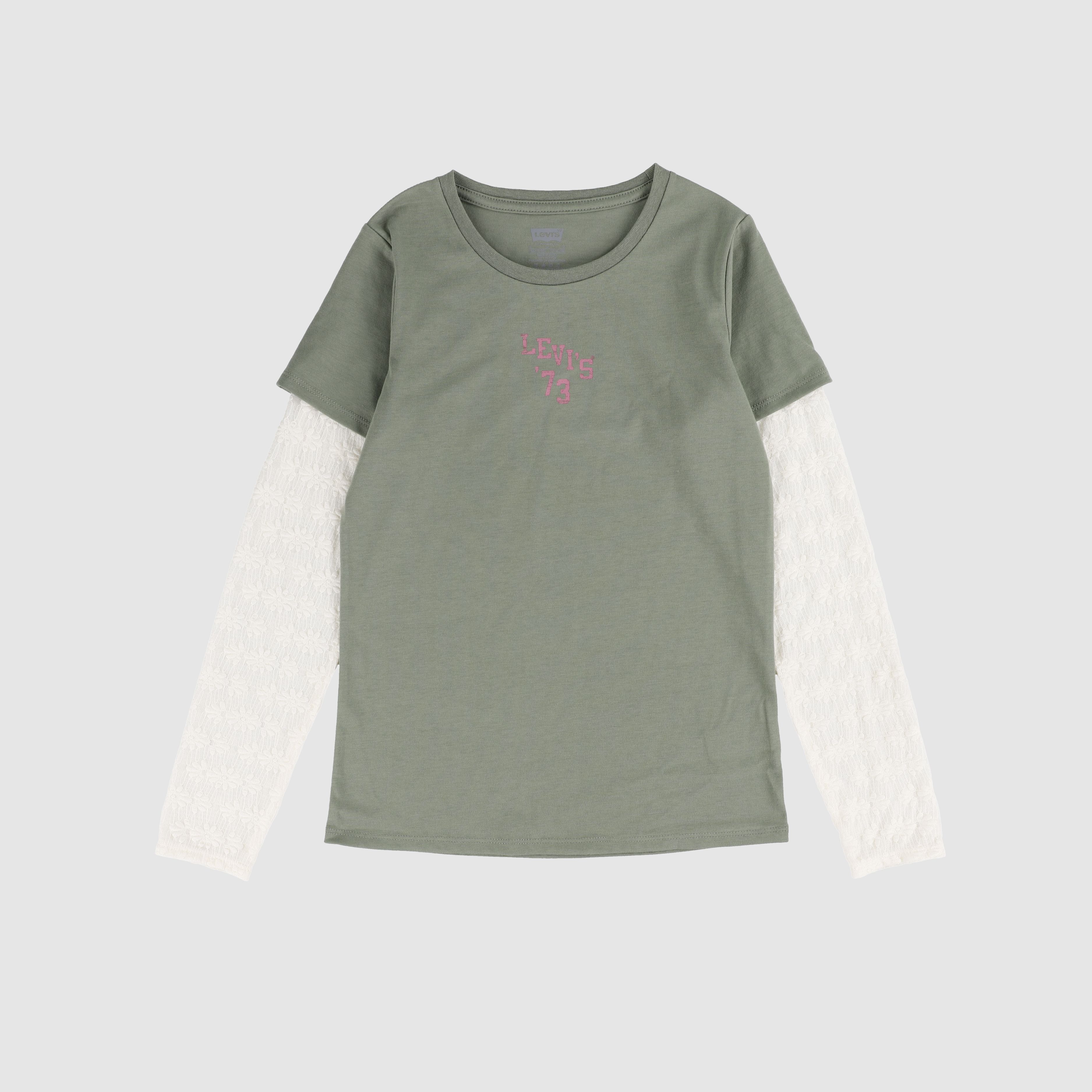 Twofer Longsleeve Knit Top Big Girls 7-16 8